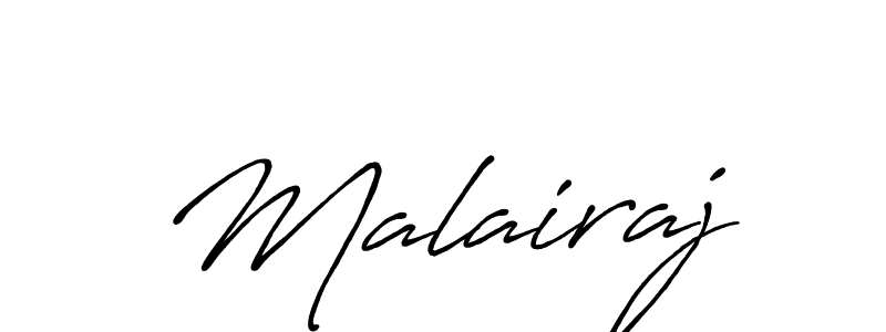 Create a beautiful signature design for name Malairaj. With this signature (Antro_Vectra_Bolder) fonts, you can make a handwritten signature for free. Malairaj signature style 7 images and pictures png