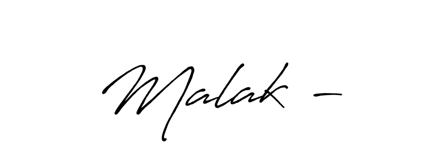 Make a beautiful signature design for name Malak—-. With this signature (Antro_Vectra_Bolder) style, you can create a handwritten signature for free. Malak—- signature style 7 images and pictures png