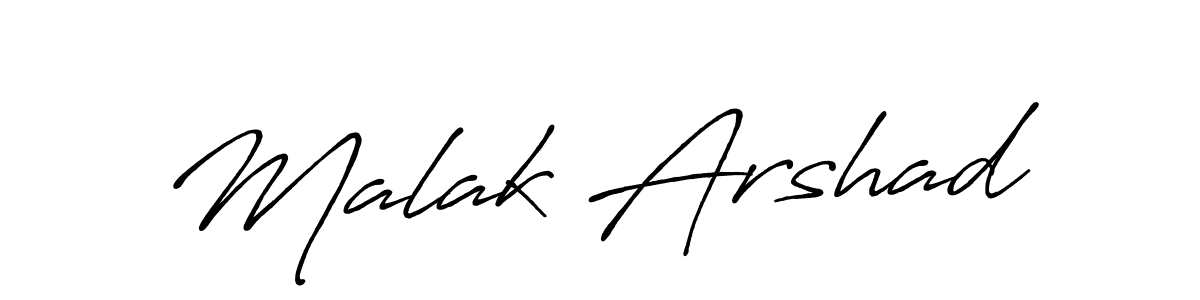 Malak Arshad stylish signature style. Best Handwritten Sign (Antro_Vectra_Bolder) for my name. Handwritten Signature Collection Ideas for my name Malak Arshad. Malak Arshad signature style 7 images and pictures png