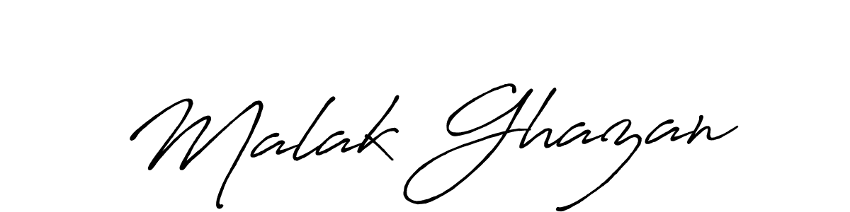 Also You can easily find your signature by using the search form. We will create Malak Ghazan name handwritten signature images for you free of cost using Antro_Vectra_Bolder sign style. Malak Ghazan signature style 7 images and pictures png