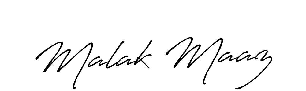 How to make Malak Maaz name signature. Use Antro_Vectra_Bolder style for creating short signs online. This is the latest handwritten sign. Malak Maaz signature style 7 images and pictures png
