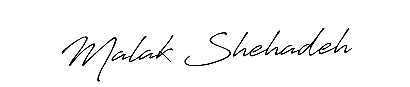 Make a beautiful signature design for name Malak Shehadeh. With this signature (Antro_Vectra_Bolder) style, you can create a handwritten signature for free. Malak Shehadeh signature style 7 images and pictures png