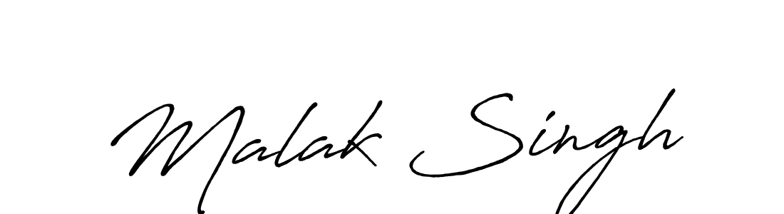 Design your own signature with our free online signature maker. With this signature software, you can create a handwritten (Antro_Vectra_Bolder) signature for name Malak Singh. Malak Singh signature style 7 images and pictures png