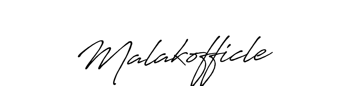 Malakofficle stylish signature style. Best Handwritten Sign (Antro_Vectra_Bolder) for my name. Handwritten Signature Collection Ideas for my name Malakofficle. Malakofficle signature style 7 images and pictures png