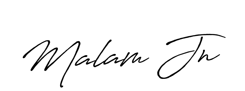 Use a signature maker to create a handwritten signature online. With this signature software, you can design (Antro_Vectra_Bolder) your own signature for name Malam Jn. Malam Jn signature style 7 images and pictures png