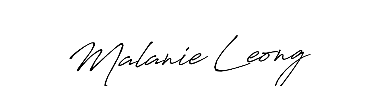 Create a beautiful signature design for name Malanie Leong. With this signature (Antro_Vectra_Bolder) fonts, you can make a handwritten signature for free. Malanie Leong signature style 7 images and pictures png