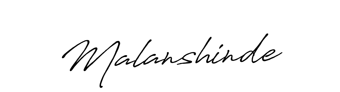 Create a beautiful signature design for name Malanshinde. With this signature (Antro_Vectra_Bolder) fonts, you can make a handwritten signature for free. Malanshinde signature style 7 images and pictures png