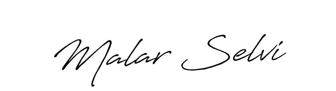 Antro_Vectra_Bolder is a professional signature style that is perfect for those who want to add a touch of class to their signature. It is also a great choice for those who want to make their signature more unique. Get Malar Selvi name to fancy signature for free. Malar Selvi signature style 7 images and pictures png