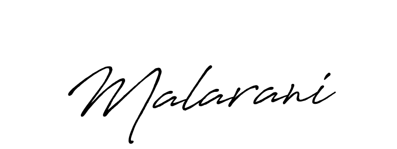 Design your own signature with our free online signature maker. With this signature software, you can create a handwritten (Antro_Vectra_Bolder) signature for name Malarani. Malarani signature style 7 images and pictures png
