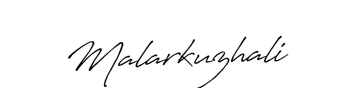 Use a signature maker to create a handwritten signature online. With this signature software, you can design (Antro_Vectra_Bolder) your own signature for name Malarkuzhali. Malarkuzhali signature style 7 images and pictures png