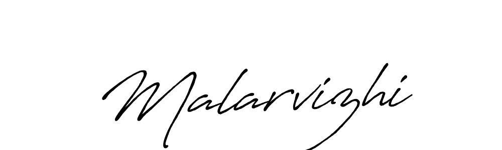 Make a beautiful signature design for name Malarvizhi. With this signature (Antro_Vectra_Bolder) style, you can create a handwritten signature for free. Malarvizhi signature style 7 images and pictures png