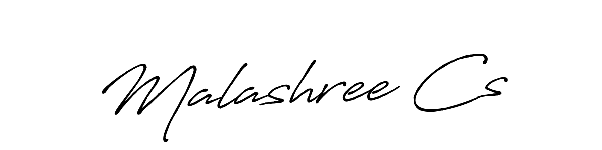 The best way (Antro_Vectra_Bolder) to make a short signature is to pick only two or three words in your name. The name Malashree Cs include a total of six letters. For converting this name. Malashree Cs signature style 7 images and pictures png