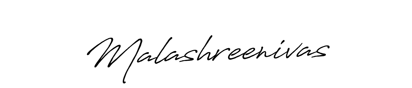 Use a signature maker to create a handwritten signature online. With this signature software, you can design (Antro_Vectra_Bolder) your own signature for name Malashreenivas. Malashreenivas signature style 7 images and pictures png