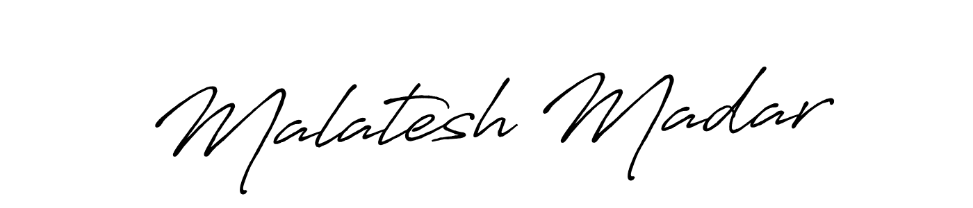 How to make Malatesh Madar name signature. Use Antro_Vectra_Bolder style for creating short signs online. This is the latest handwritten sign. Malatesh Madar signature style 7 images and pictures png