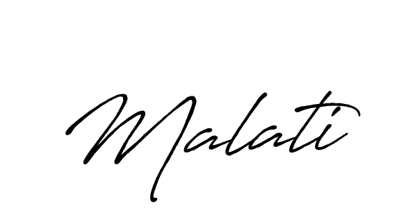 Create a beautiful signature design for name Malati. With this signature (Antro_Vectra_Bolder) fonts, you can make a handwritten signature for free. Malati signature style 7 images and pictures png