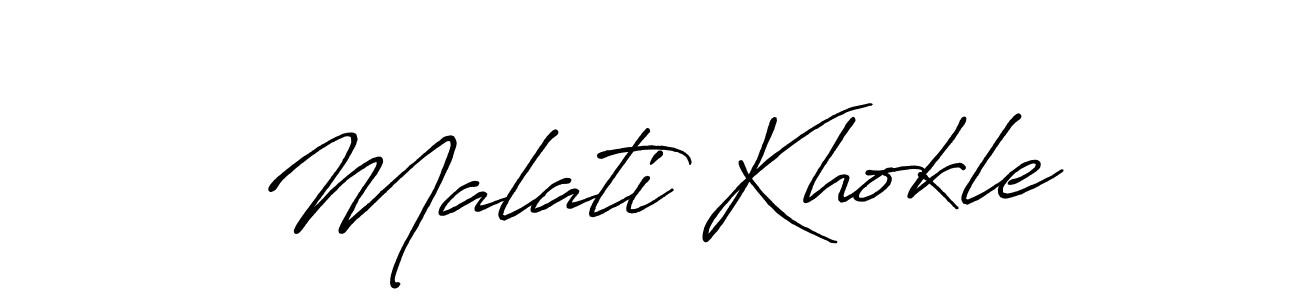 Also we have Malati Khokle name is the best signature style. Create professional handwritten signature collection using Antro_Vectra_Bolder autograph style. Malati Khokle signature style 7 images and pictures png
