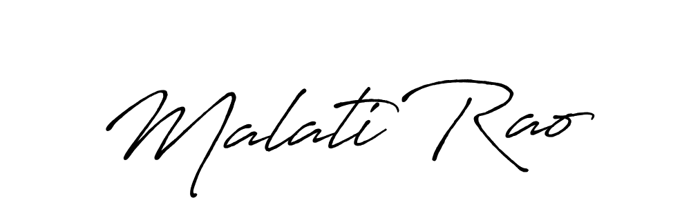 How to make Malati Rao signature? Antro_Vectra_Bolder is a professional autograph style. Create handwritten signature for Malati Rao name. Malati Rao signature style 7 images and pictures png