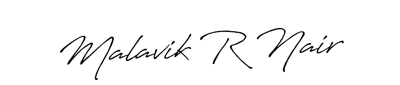 Similarly Antro_Vectra_Bolder is the best handwritten signature design. Signature creator online .You can use it as an online autograph creator for name Malavik R Nair. Malavik R Nair signature style 7 images and pictures png