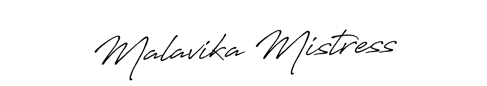 How to make Malavika Mistress signature? Antro_Vectra_Bolder is a professional autograph style. Create handwritten signature for Malavika Mistress name. Malavika Mistress signature style 7 images and pictures png