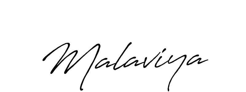 Design your own signature with our free online signature maker. With this signature software, you can create a handwritten (Antro_Vectra_Bolder) signature for name Malaviya. Malaviya signature style 7 images and pictures png