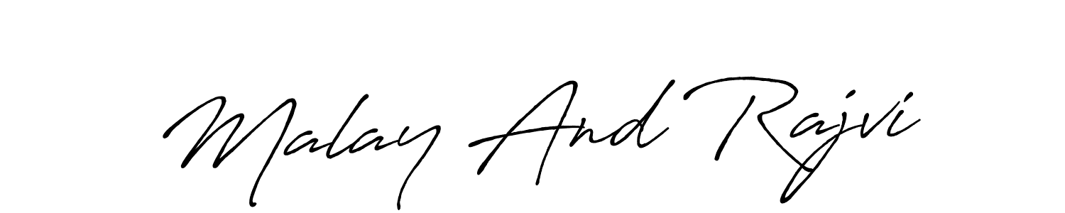 The best way (Antro_Vectra_Bolder) to make a short signature is to pick only two or three words in your name. The name Malay And Rajvi include a total of six letters. For converting this name. Malay And Rajvi signature style 7 images and pictures png