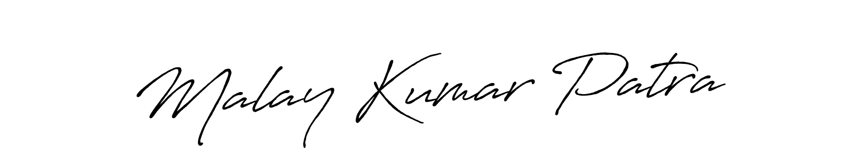 Make a beautiful signature design for name Malay Kumar Patra. With this signature (Antro_Vectra_Bolder) style, you can create a handwritten signature for free. Malay Kumar Patra signature style 7 images and pictures png