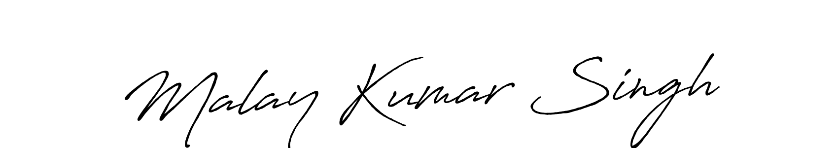 Design your own signature with our free online signature maker. With this signature software, you can create a handwritten (Antro_Vectra_Bolder) signature for name Malay Kumar Singh. Malay Kumar Singh signature style 7 images and pictures png