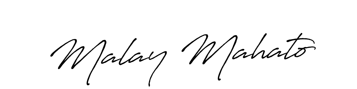 How to make Malay Mahato signature? Antro_Vectra_Bolder is a professional autograph style. Create handwritten signature for Malay Mahato name. Malay Mahato signature style 7 images and pictures png