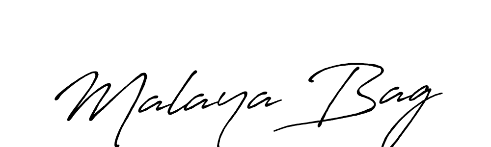 Make a beautiful signature design for name Malaya Bag. With this signature (Antro_Vectra_Bolder) style, you can create a handwritten signature for free. Malaya Bag signature style 7 images and pictures png