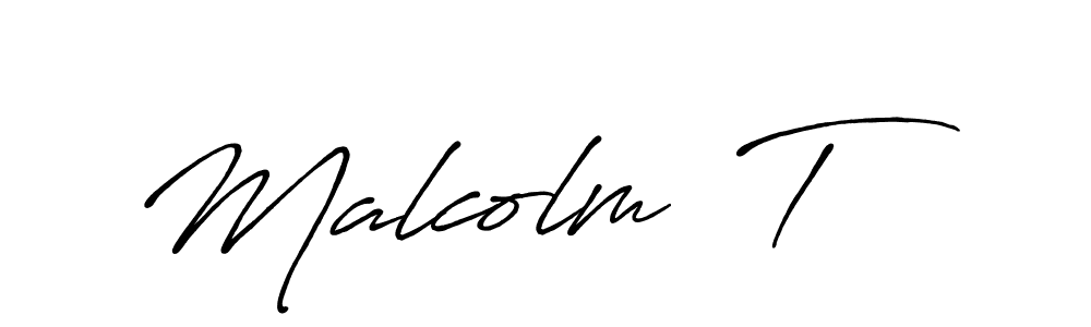 This is the best signature style for the Malcolm  T name. Also you like these signature font (Antro_Vectra_Bolder). Mix name signature. Malcolm  T signature style 7 images and pictures png