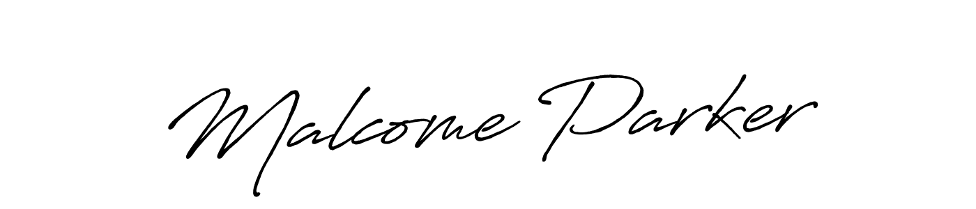 Create a beautiful signature design for name Malcome Parker. With this signature (Antro_Vectra_Bolder) fonts, you can make a handwritten signature for free. Malcome Parker signature style 7 images and pictures png