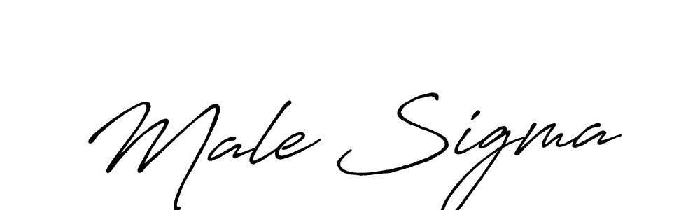 Create a beautiful signature design for name Male Sigma. With this signature (Antro_Vectra_Bolder) fonts, you can make a handwritten signature for free. Male Sigma signature style 7 images and pictures png