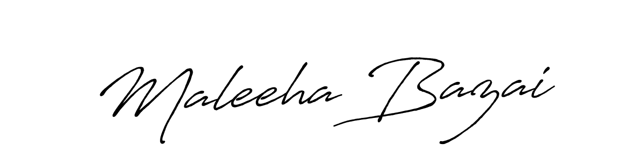 Maleeha Bazai stylish signature style. Best Handwritten Sign (Antro_Vectra_Bolder) for my name. Handwritten Signature Collection Ideas for my name Maleeha Bazai. Maleeha Bazai signature style 7 images and pictures png