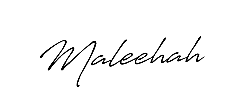 Design your own signature with our free online signature maker. With this signature software, you can create a handwritten (Antro_Vectra_Bolder) signature for name Maleehah. Maleehah signature style 7 images and pictures png