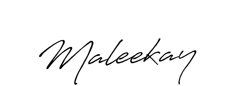 Design your own signature with our free online signature maker. With this signature software, you can create a handwritten (Antro_Vectra_Bolder) signature for name Maleekay. Maleekay signature style 7 images and pictures png