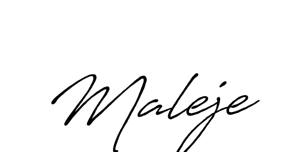 Design your own signature with our free online signature maker. With this signature software, you can create a handwritten (Antro_Vectra_Bolder) signature for name Maleje. Maleje signature style 7 images and pictures png