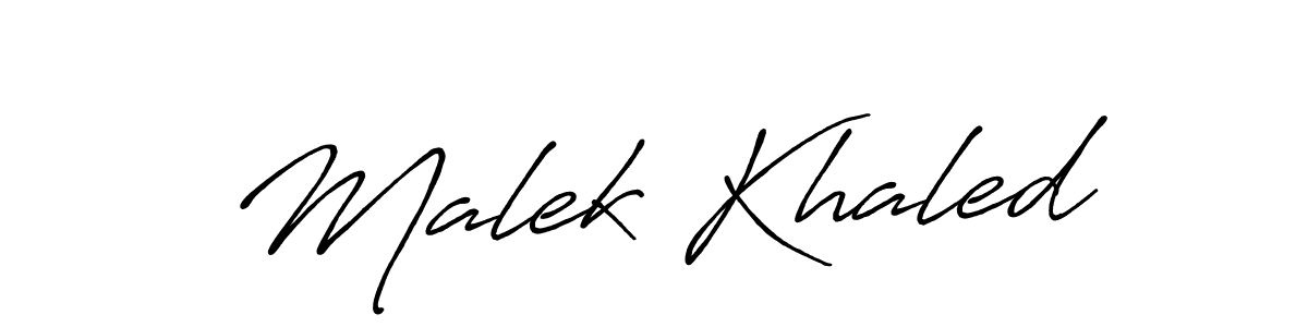 How to make Malek Khaled name signature. Use Antro_Vectra_Bolder style for creating short signs online. This is the latest handwritten sign. Malek Khaled signature style 7 images and pictures png