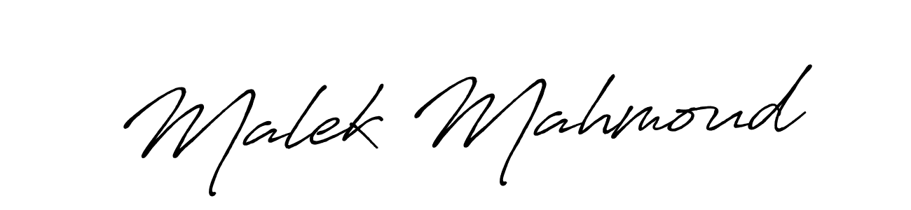 Also we have Malek Mahmoud name is the best signature style. Create professional handwritten signature collection using Antro_Vectra_Bolder autograph style. Malek Mahmoud signature style 7 images and pictures png