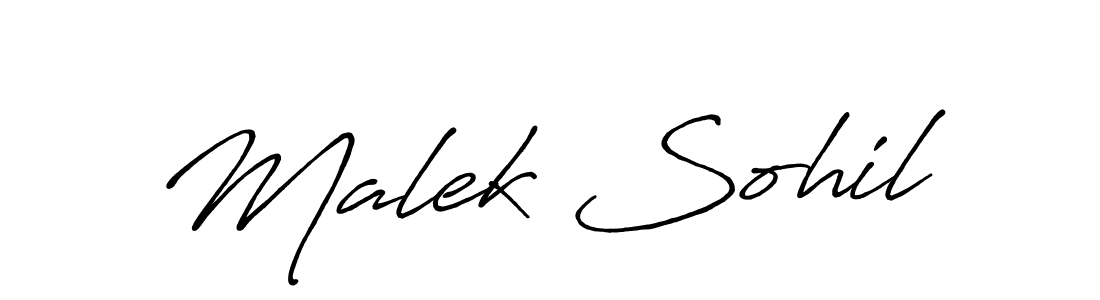 Make a beautiful signature design for name Malek Sohil. Use this online signature maker to create a handwritten signature for free. Malek Sohil signature style 7 images and pictures png