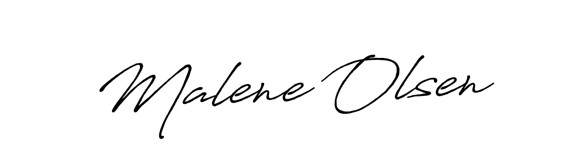 Also You can easily find your signature by using the search form. We will create Malene Olsen name handwritten signature images for you free of cost using Antro_Vectra_Bolder sign style. Malene Olsen signature style 7 images and pictures png