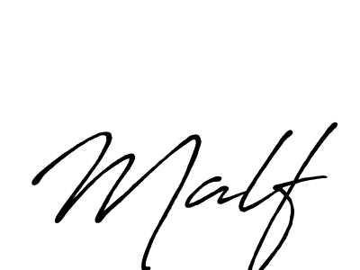 Use a signature maker to create a handwritten signature online. With this signature software, you can design (Antro_Vectra_Bolder) your own signature for name Malf. Malf signature style 7 images and pictures png