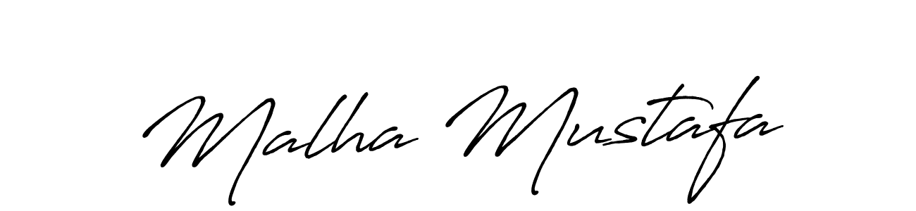 The best way (Antro_Vectra_Bolder) to make a short signature is to pick only two or three words in your name. The name Malha Mustafa include a total of six letters. For converting this name. Malha Mustafa signature style 7 images and pictures png