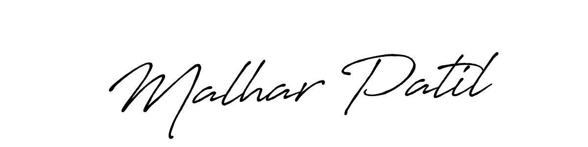 Once you've used our free online signature maker to create your best signature Antro_Vectra_Bolder style, it's time to enjoy all of the benefits that Malhar Patil name signing documents. Malhar Patil signature style 7 images and pictures png