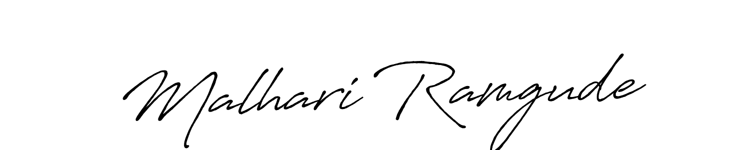 Similarly Antro_Vectra_Bolder is the best handwritten signature design. Signature creator online .You can use it as an online autograph creator for name Malhari Ramgude. Malhari Ramgude signature style 7 images and pictures png