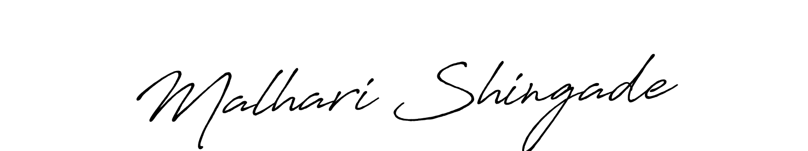 How to make Malhari Shingade signature? Antro_Vectra_Bolder is a professional autograph style. Create handwritten signature for Malhari Shingade name. Malhari Shingade signature style 7 images and pictures png