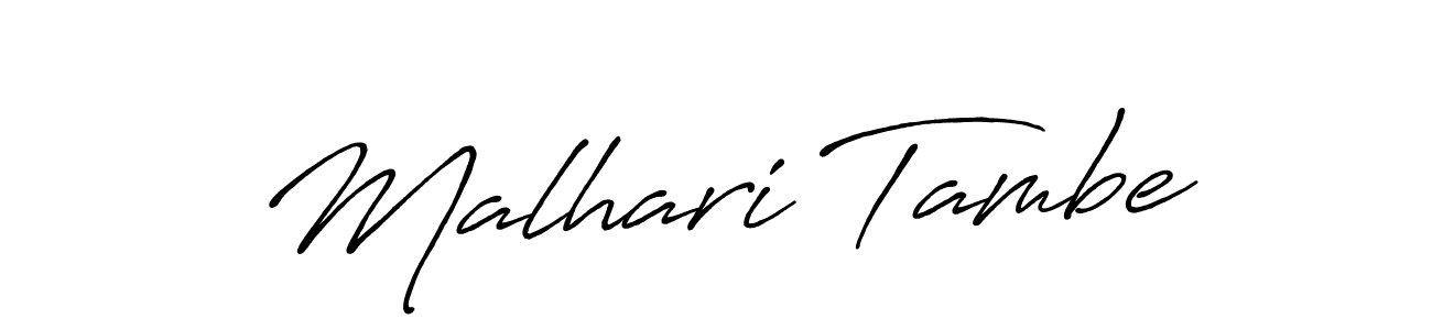 Malhari Tambe stylish signature style. Best Handwritten Sign (Antro_Vectra_Bolder) for my name. Handwritten Signature Collection Ideas for my name Malhari Tambe. Malhari Tambe signature style 7 images and pictures png