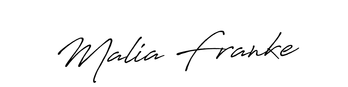 Use a signature maker to create a handwritten signature online. With this signature software, you can design (Antro_Vectra_Bolder) your own signature for name Malia Franke. Malia Franke signature style 7 images and pictures png