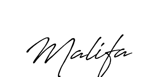 Malifa stylish signature style. Best Handwritten Sign (Antro_Vectra_Bolder) for my name. Handwritten Signature Collection Ideas for my name Malifa. Malifa signature style 7 images and pictures png