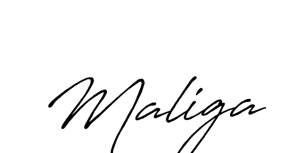 Make a beautiful signature design for name Maliga. With this signature (Antro_Vectra_Bolder) style, you can create a handwritten signature for free. Maliga signature style 7 images and pictures png