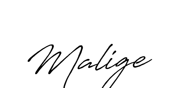 How to make Malige name signature. Use Antro_Vectra_Bolder style for creating short signs online. This is the latest handwritten sign. Malige signature style 7 images and pictures png